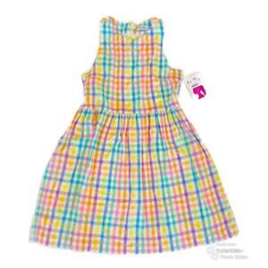 NWT Gabby 14Y Aqua Check Dress